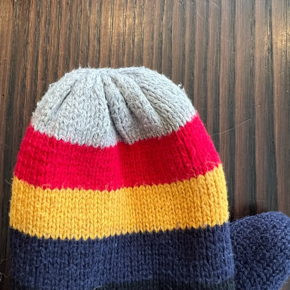 Hanna Andersson Striped Kids Mittens with String